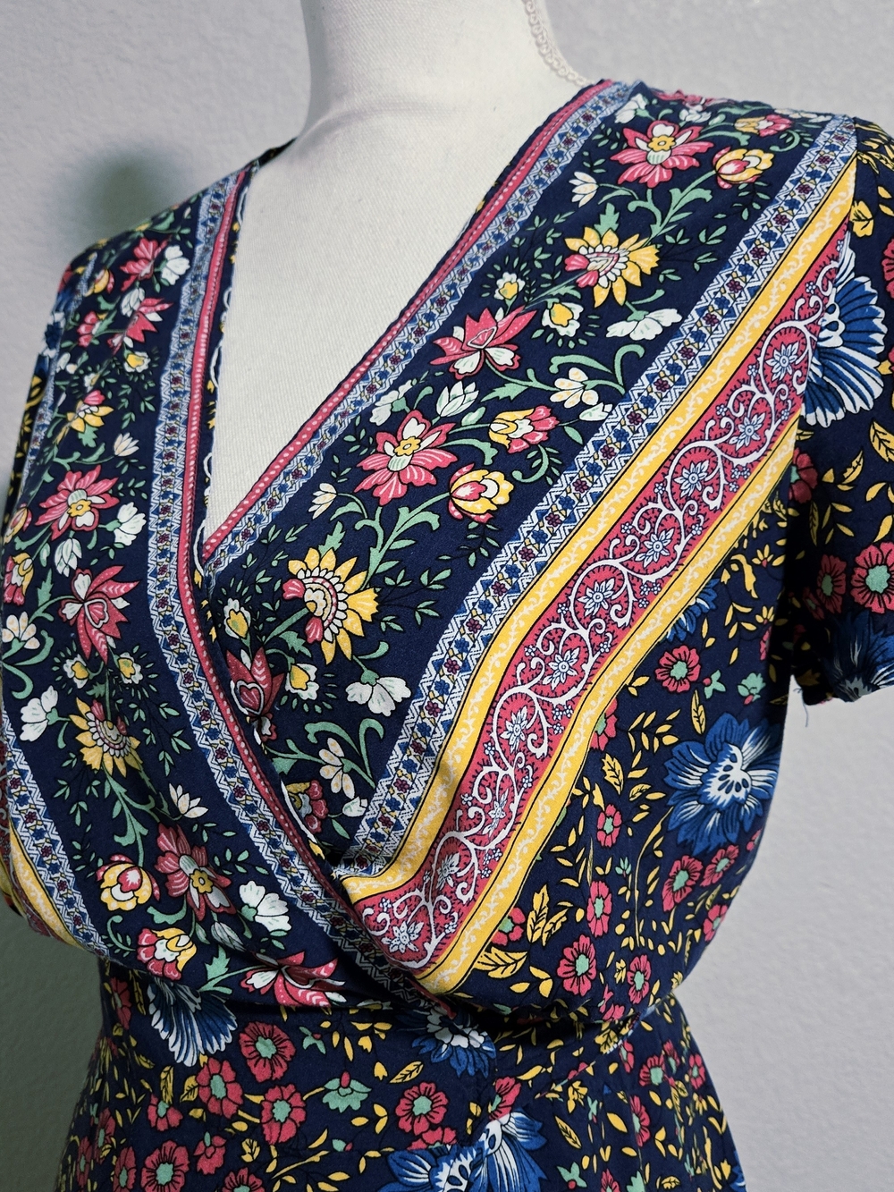 PRETTYGARDEN Floral Wrap Maxi Dress M - Picture 3 of 9